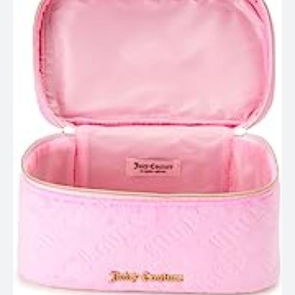 Juicy Couture Loe Juicy Velour Cosmetic Traincase - Picture 2 of 6